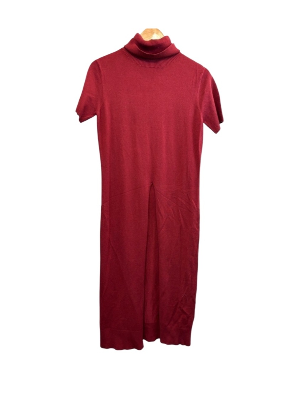 Love Token Red Turtleneck Sheath Midi Dress
